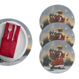 Hermia Salvamanteles de 37 cm Multicolor, Set de 4 piezas